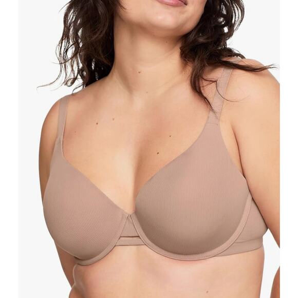 Warners "All You Need" Bra Underwire Toasted Almond 38C Back Closure Padded - Picture 1 of 5